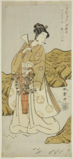 The Actor Ichikawa Monnosuke II as Shira-giku, a Temple Page, In the Play Haru wa Soga