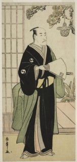 The Actor Ichikawa Danjuro V as Oboshi Yuranosuke in the Play Kanadehon Chushingura, Performed at