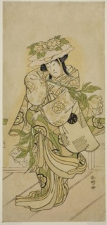 The Actor Nakamura Nakazo I in a Shak-kyo Dance in the Play Aioi Jishi, Performed at the Ichimura
