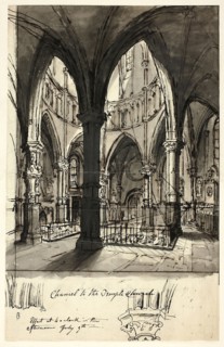 Chancel to the Temple Church, c. 1809, Augustus Charles Pugin, English, born France, 1762-1832,