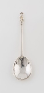 Apostle Spoon: St. Peter, 1628/29, London, England, London, Silver, figure gilded, 18.4 x 5.1 cm (7