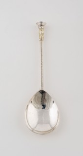 Spoon Commemorating the London Plague, c. 1665, Wokingham, England, Wokingham, Silver, 17.5 x 5.2