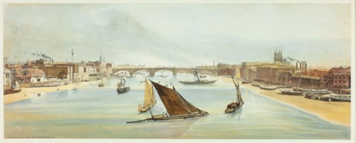 London Bridge, from Southwark Bridge, plate four from Original Views of London as It Is, 1842,