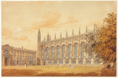 South Side of King’s College Chapel, Cambridge, 1815/20, Frederick MacKenzie, English, born