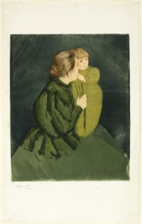 Peasant Mother and Child, c. 1895, Mary Cassatt, American, 1844-1926, United States, Etching and