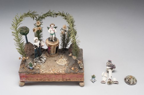 The Shrine of Love, 18th century, Nevers, France, Glass, lampwork (verre de Nevers), metal