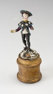 Boy, 1700/50, Nevers, France, Glass, lampwork (verre de Nevers), metal armature, H. 8.9 cm (3 1/2