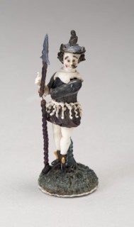 Soldier, 1700/50, Nevers, France, Glass, lampwork (verre de Nevers), metal armature, H. 7.3 cm (2