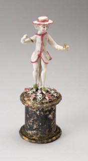 Man Holding a Ball, 1750/99, Nevers, France, Glass, lampwork (verre de Nevers), metal armature, H.
