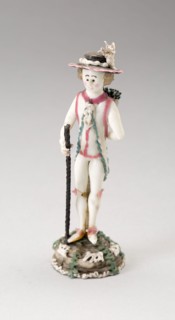 Man with Staff, 1750/99, Nevers, France, Glass, lampwork (verre de Nevers), metal armature, H. 10.5