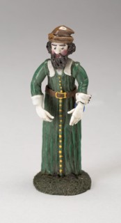Man in Green Robe, 18th century, Nevers, France, Glass, lampwork (verre de Nevers), metal armature,