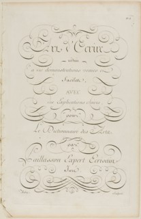 Art of Writing, from Encyclopédie, 1760, Aubin (French, active 18th century), after Charles