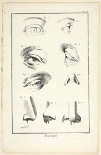 Design: Facial Anatomy from Encyclopédie, 1762/77, Benoît-Louis Prévost (French, c. 1735-1809),