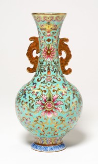 Vase with Dragon-Shaped Handles, Qing dynasty (1644–1911), Qianlong reign mark and period