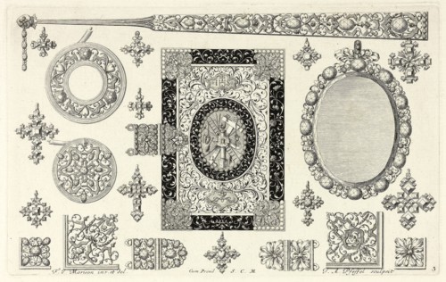 Designs for Jewelry, before 1697, Joannes Andreas Pfeffel I (German, 1674-1748), after Friedrich