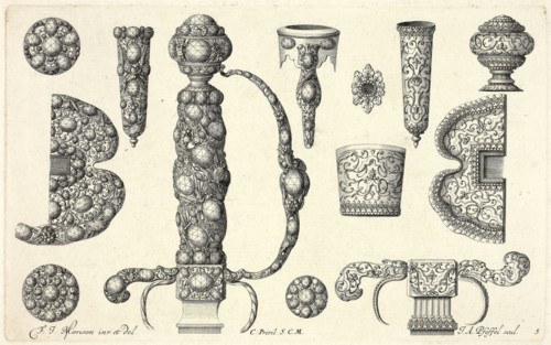 Designs for Jewelry, before 1697, Joannes Andreas Pfeffel I (German, 1674-1748), after Friedrich