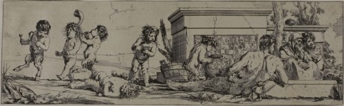 Bacchanal, 1633/78, Giulio Carpioni, Italian, 1613-1678, Italy, Etching on ivory laid paper, 123 x