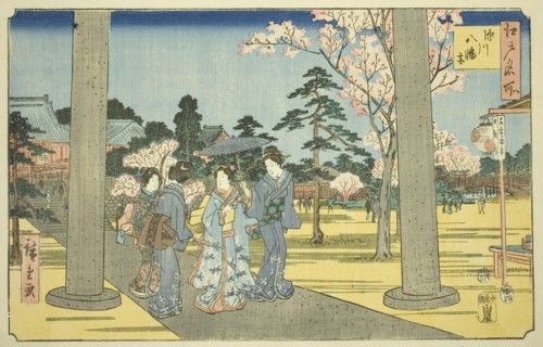 Fukagawa Hachiman Shrine (Fukagawa Hachimangu), from the series Famous Places in Edo (Edo meisho),