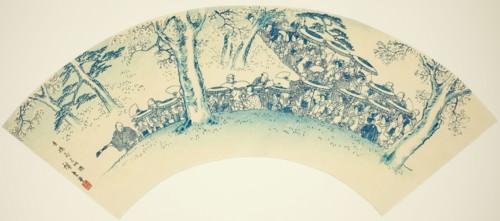 Flower-viewing Party from the Pleasure Quarters (Seiro hanami ryaku zu), mid–1830s, Utagawa