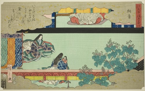 Kiritsubo, from the series Fifty-four Chapters of the Tale of Genji (Genji monogatari gojuyonjo),