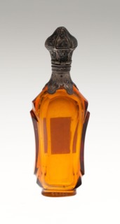 Scent Bottle, c. 1840/50, Bohemia, Czech Republic, Bohemia, Glass, cut and colored with metal