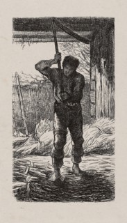 Thresher, 1853, after drawing made in 1852, Jacques Adrien Lavieille (French, 1818-1862), after