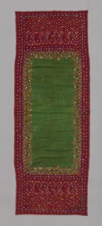 Scarf, 19th century, India, India, Silk, tye-dyed, 231.1 x 83.9 cm (91 x 33 in.)
