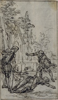 Study for Vignette in Voltaire’s La Pucelle d’Orleans, c. 1762, Hubert François Gravelot, French,