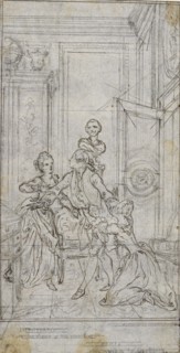 Study for Vignette-Frontispiece in Charles-Simon Favart’s L’Amitié à l’Epreuve, c. 1771, Hubert