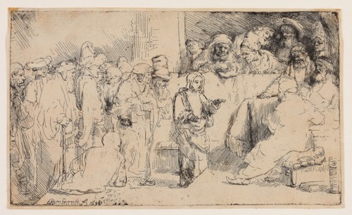 Christ Disputing with the Doctors: A Sketch, 1652, Rembrandt van Rijn, Dutch, 1606-1669, Holland,