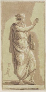 Young Man Standing, 1721, Conte Anton Maria Zanetti, Italian, 1680–1767, Italy, Chiaroscuro woodcut