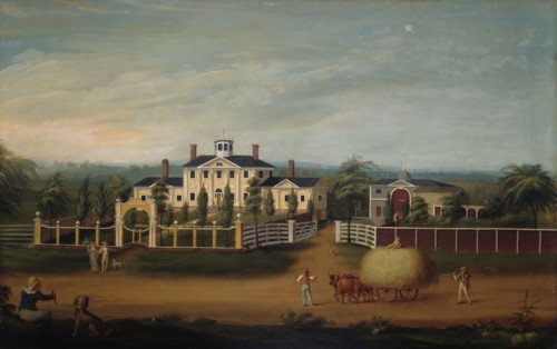 New England Country Seat, 1800/20, American, 18th/19th century, New England, Oil on yellow poplar