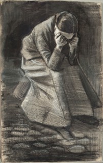 Weeping Woman, 1883, Vincent van Gogh, Dutch, 1853-1890, Netherlands, Black and white chalk, with