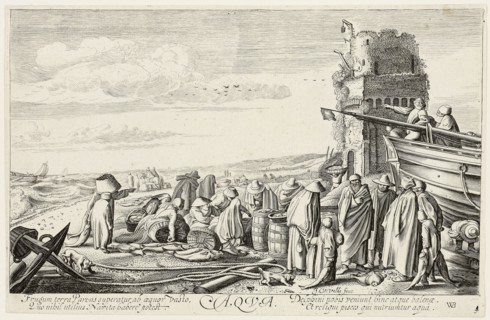 Water, plate three from The Four Elements, 1622, Jan van de Velde II (Dutch, c.1593-1641), after
