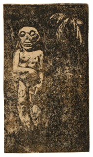 Oviri, 1894, Paul Gauguin, French, 1848-1903, France, Wood-block print, printed twice in