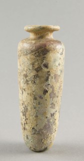 Bottle, 1st century AD, Ancient Mediterranean, Mediterranean Region, Glass, blown technique, H. 11