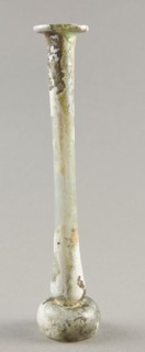 Bottle, 1st century AD, Roman, Levant or Syria, Syria, Glass, blown technique, H. 17.1 cm (6 3/4 in