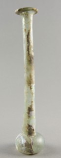 Bottle, 1st century AD, Roman, Levant or Syria, Syria, Glass, blown technique, H. 17.8 cm (7 in.),