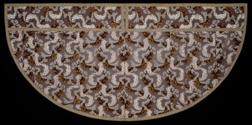 Cope with Self-Orphrey Band, c. 1765, France, Silk and silk chenille yarns, plain weave with
