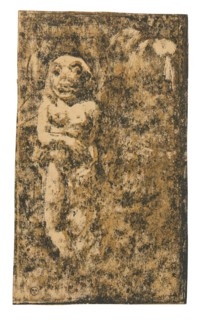 Oviri, 1894, Paul Gauguin, French, 1848-1903, France, Wood-block print, printed twice in deep