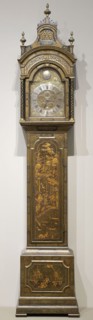 Tall-Case Clock, c. 1770, Movement by George Stevens, Hindon, England, Hindon, Japanned pine, 307.9