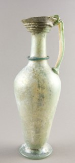 Ewer, 3rd/4th century AD, Roman, Levant or Syria, Syria, Glass, blown technique, 30.8 × 11.4 × 10.8
