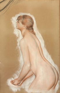 Splashing Figure (Study for The Large Bathers), 1884/85, Pierre Auguste Renoir, French, 1841-1919,