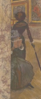 Mary Cassatt at the Louvre: The Paintings Gallery, 1885, Edgar Degas, French, 1834-1917, France,