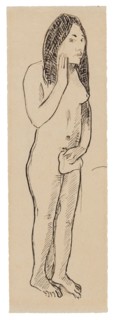 Tahitian Eve (related to the painting Parau ne te varua ino) (recto), Fragment of Inscription