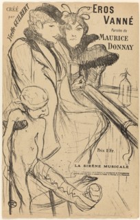 Eros vanné, 1894, Henri de Toulouse-Lautrec, French, 1864-1901, France, Lithograph in black on tan