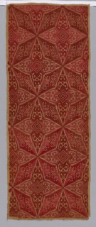 Pillow Cover, 17th century, Greece, possibly Crete, Greece, Cotton, plain weave, embroidered with