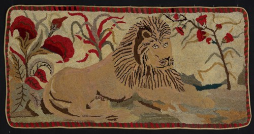 Lion with Palms (Rug), 1890/1900, After a pattern designed by Ebenezer Ross (American, active c.