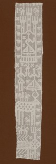 Part of a Valance, Probably 1650/1700, Probably Italy or Spain, Italy, Linen, plain weave, cut and