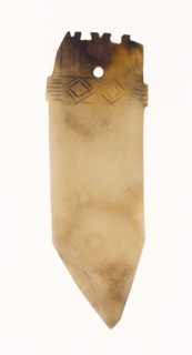 Dagger-Blade (ge), late Shang dynasty to Western Zhou period, c. 1200–771 B.C., China, Jade, 2 7/16